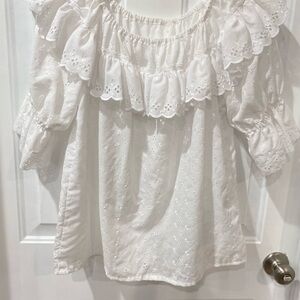 Vintage Fun & Fancy Originals western women’s White Eyelet Blouse